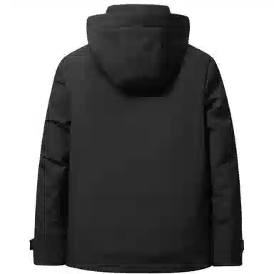 鸭鸭 纯色宽松休闲连帽羽绒服 男款