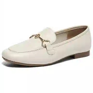 森达 牛皮革 时尚通勤潮流休闲百搭 乐福鞋 女款