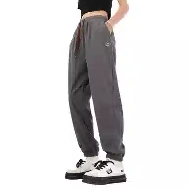 星际者 基础款宽松简约抽绳灯芯绒束脚时尚潮流针织运动裤 男女同款