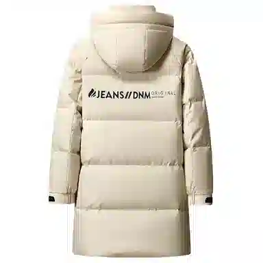 鸭鸭 石墨烯蓄热中青年纯色韩版休闲百搭户外防寒保暖中长款连帽羽绒服 男女同款