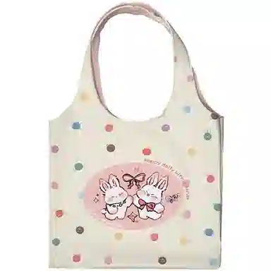 奥松 小众可爱图案设计休闲简约日常通勤时尚百搭 绒面科技布 单肩包 大号 女款 粉色