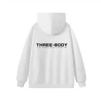 三体 到这里来吧系列 简约基础款字母印花宽松美式复古百搭连帽开衫长袖垂感自然直筒潮牌跑步健身篮球休闲运动套装 男女同款