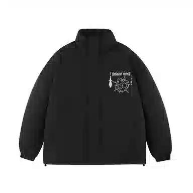 三体 末日之战系列 亚洲舰队系列 休闲保暖加厚户外机能风立领日常美式防风防水防寒柔软舒适宽松面包棉服 男女同款