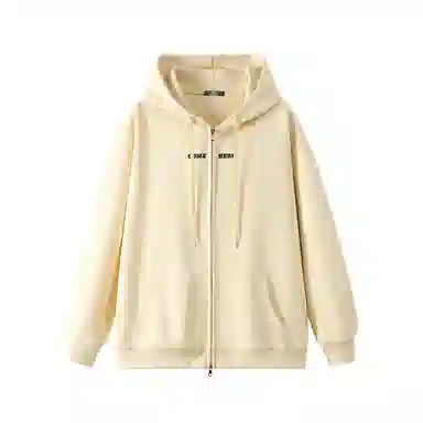 三体 到这里来吧系列 简约基础款字母印花宽松美式复古百搭连帽开衫长袖垂感自然直筒潮牌跑步健身篮球休闲运动套装 男女同款