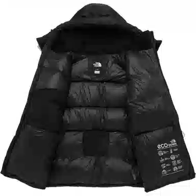 The North Face Logo Hoodie Down Jacket Black