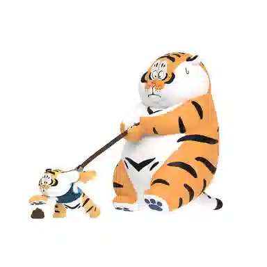 九木杂物社 我不是胖虎 父慈子孝 亲子玩具 潮玩手办摆件 创意玩偶 盲盒类 单个盲盒