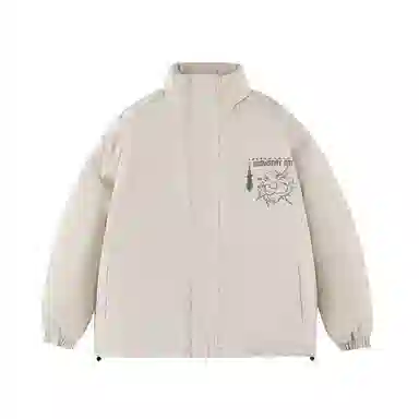 三体 末日之战系列 亚洲舰队系列 休闲保暖加厚户外机能风立领日常美式防风防水防寒柔软舒适宽松面包棉服 男女同款