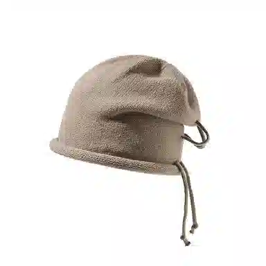 北极绒 显脸小保暖护耳抽绳卷边包头 涤纶 绒线帽 男女同款情侣款