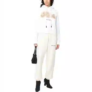 Palm Angels Decapitated Bear Hoodie White