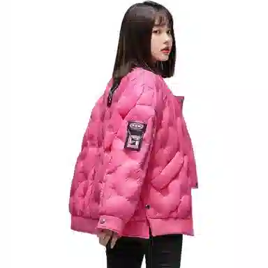 鸭鸭 立领保暖宽松长袖羽绒服 女款
