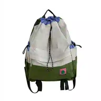 LEXI Nylon Backpack Beige/Green