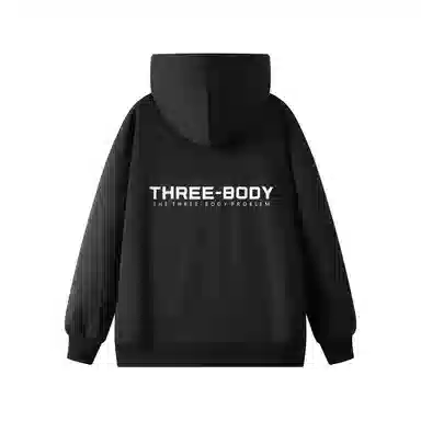 三体 到这里来吧系列 简约基础款字母印花宽松美式复古百搭连帽开衫长袖垂感自然直筒潮牌跑步健身篮球休闲运动套装 男女同款