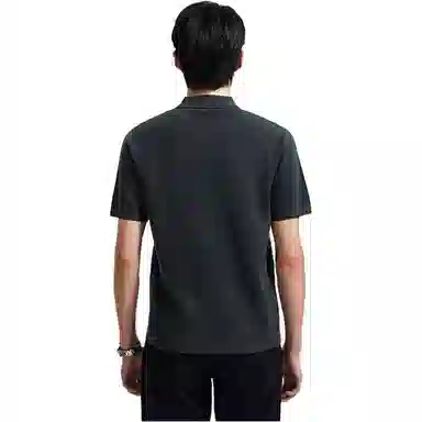 迪柯尼 纯色翻领简约短袖针织衫 男款