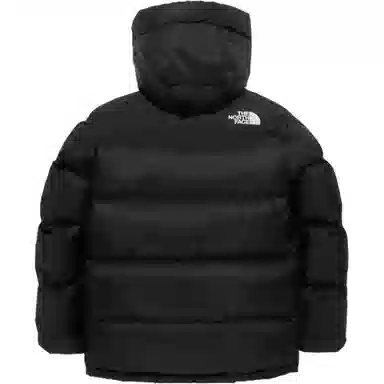 The North Face Logo Hoodie Down Jacket Black