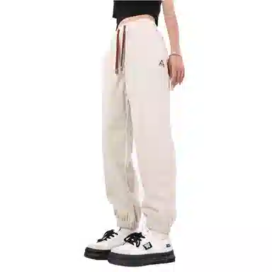 星际者 基础款宽松简约抽绳灯芯绒束脚时尚潮流针织运动裤 男女同款