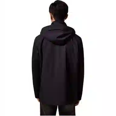 迪柯尼 时尚简约连帽长袖棉服 男款 黑色