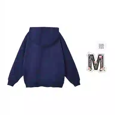 棉购 小羊印花连帽甜美风宽松百搭学生慵懒风设计感休闲长袖卫衣 男女同款