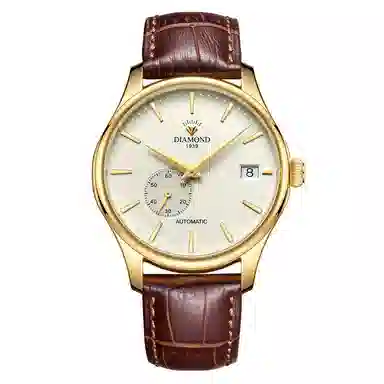 钻石自动机械机芯 国表 男女同款 白色表盘