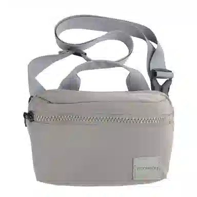 行途 中性风休闲简约日常通勤时尚百搭 尼龙 胸包腰包 男女同款情侣款 黑色/亚麻灰/白色/粉色/蓝色