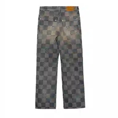 Louis Vuitton FW24 Logo Jacquard Straight Jeans