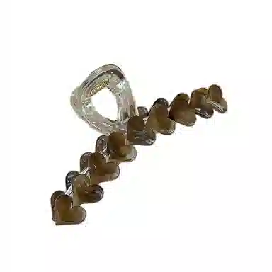 左欧 超大号爱心 高级感发量多头发 亚克力 发夹 女款