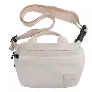 行途 中性风休闲简约日常通勤时尚百搭 尼龙 胸包腰包 男女同款情侣款 黑色/亚麻灰/白色/粉色/蓝色