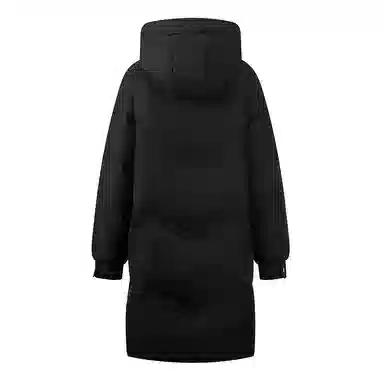 雅鹿 时尚休闲纯色拉链简约长袖中长款连帽廓形加厚保暖羽绒服 女款