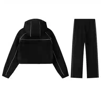 ER Letter Reflective Hoodie and Pants Set