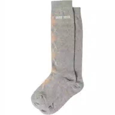 Miu Miu Mid-Calf Socks Slate Grey