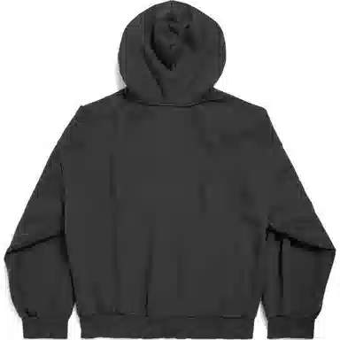 Balenciaga Embroidered Logo Hoodie Jacket Black