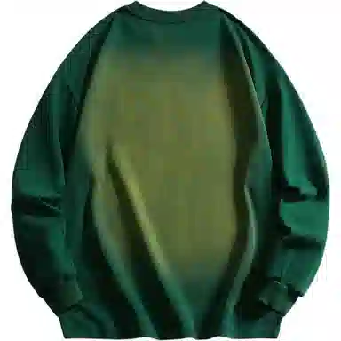 敦煌博物馆 重磅水洗美式复古字母渐变宽松百搭高街圆领卫衣 男女同款