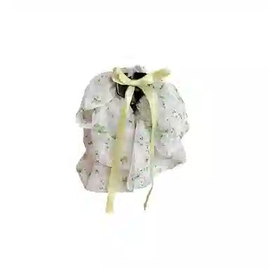 水中玉 森系蝴蝶结碎花飘带抓夹高级感后脑勺盘发鲨鱼夹子 亚克力 发夹 女款