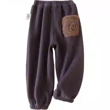 十月妈咪 笑脸休闲舒适长裤 深灰 中小童