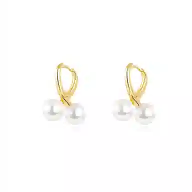 韵系 法式交叉爱心 铜镀金 耳环 女款