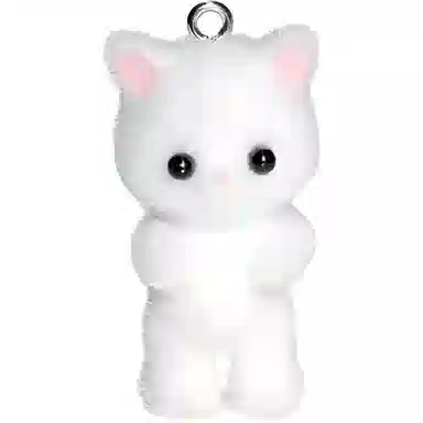 一点潮玩 迷你站立植绒小猫钥匙扣 谷圈挂件