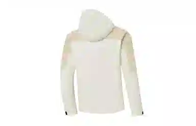 乔丹  山神系列 纯色连帽单层  防水防风透气冲锋衣 男款 奶油白/桦木色