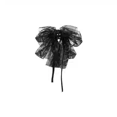 水中玉 森系蝴蝶结碎花飘带抓夹高级感后脑勺盘发鲨鱼夹子 亚克力 发夹 女款