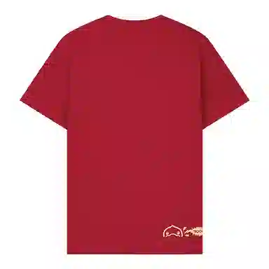 KUMPOO x B.Duck Letter Pattern T-Shirt Red