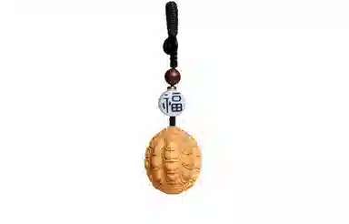 檀欣 本命年 富甲天下饰品挂饰 招财平安 手工雕刻小乌龟随身转运文玩把玩钥匙扣 崖柏 挂件 男女同款情侣款