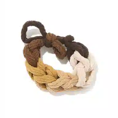 如花梦 多巴胺色编织麻花发圈 高弹力不伤发拼色皮筋发绳 日常百搭简约加粗发饰头绳 女款