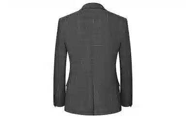 JOHNHOLLIS Slim Fit Plaid Blazer Gray