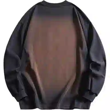 敦煌博物馆 重磅水洗美式复古字母渐变宽松百搭高街圆领卫衣 男女同款