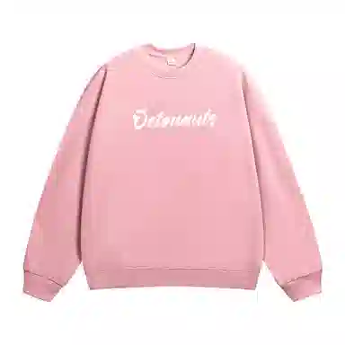 海底小纵队 美式复古山茶花花体字母印花时尚潮流重磅多巴胺日常出行宽松落肩无性别主义休闲圆领长袖卫衣 男女同款