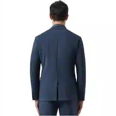 迪柯尼 纯色长袖商务绅士西装 男款 深宝蓝