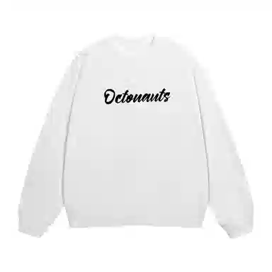 海底小纵队 美式复古山茶花花体字母印花时尚潮流重磅多巴胺日常出行宽松落肩无性别主义休闲圆领长袖卫衣 男女同款