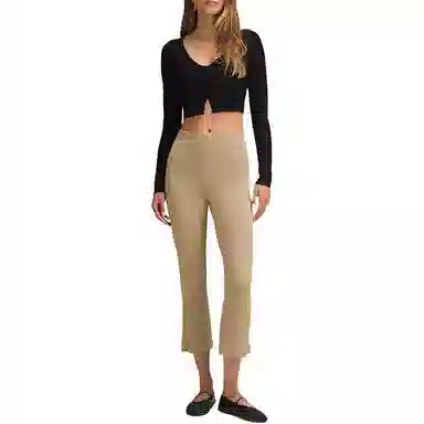 lululemon Ribbed Softstreme Zip-Leg High-Rise Cropped Pants 25"