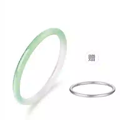 幸囍礼 【点收藏赠素圈镯 高品质】半山半水青山黛女镯 新中式国风油青色渐变 古风汉服 高冷气质 玉髓 手镯 男女同款情侣款