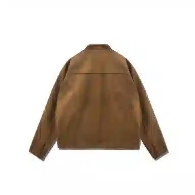 我是大卫 美式复古短款机车服双拉链立领夹克外套 男女同款