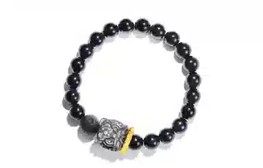 骊碧 新中式醒狮 国潮风小众 黑曜石 手串 男女同款情侣款