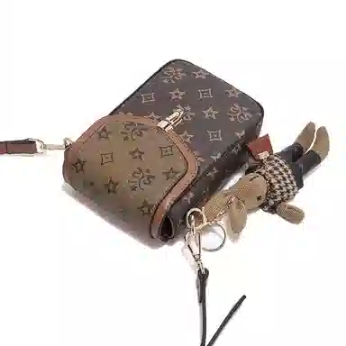 Laorentou Mini Crossbody Bag Coffee/Beige